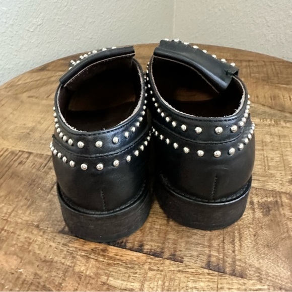 Boemos Italian Made Leather Slide-on Studded Oxfords 37 - Picture 4 of 10